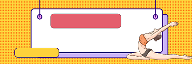 练瑜伽注意事项简约插画热文链接背景