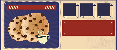 复古创意甜点开张公众号首图背景