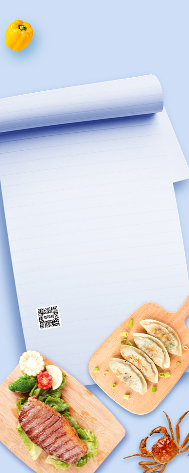 美食菜单促销手机海报背景