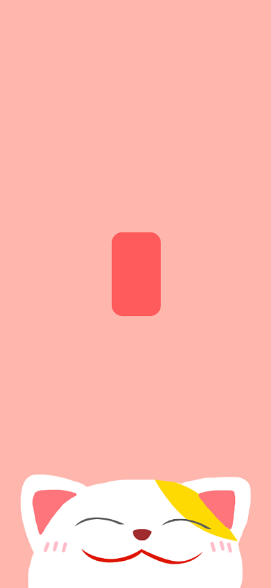 手绘招财猫招财手机壁纸背景