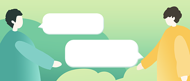 合伙人招募对话扁平卡通公众号首图背景