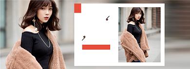 初冬新姿女装促销海报背景