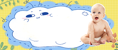 宝宝营养食谱可爱卡通公众号首图背景