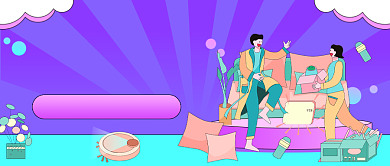 家装节精简风插画公众号首图背景