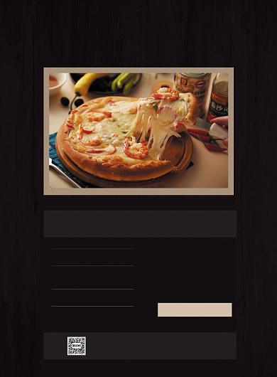 秋季披萨周年庆快餐促销大气印刷海报背景