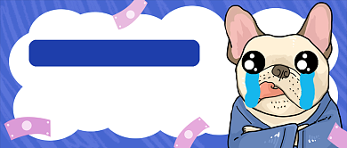 蓝色搞笑创意哭穷公众号首图背景