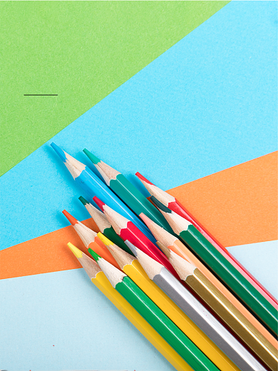 铅笔彩铅文具办公用品主图背景