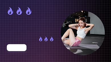 个性塑形计划黑色运动banner背景