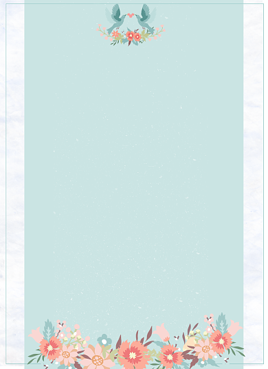 教师节清新文艺淡雅花卉信纸背景