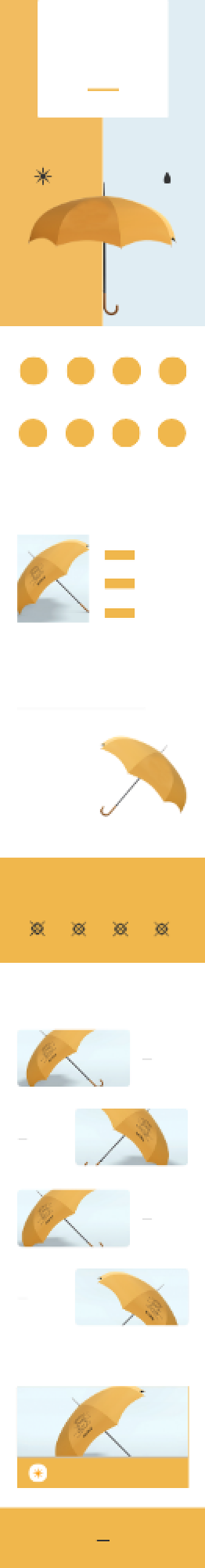简约黄色晴雨伞遮阳伞电商淘宝详情页背景