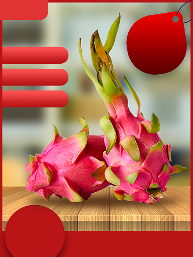 新鲜果蔬水果火龙果促销时尚简约电商主图背景