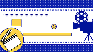 简约风格观影指南电影解说视频封面背景