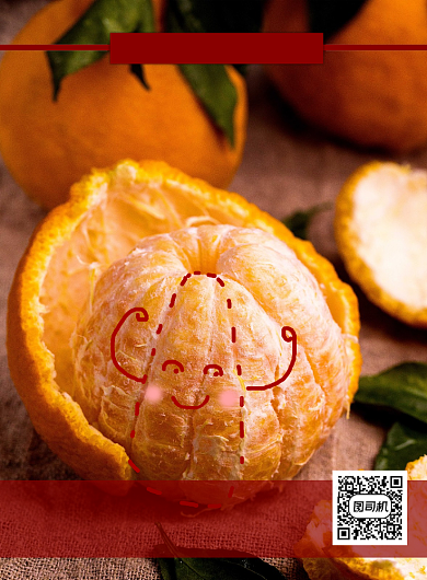丑橘农产品印刷海报背景