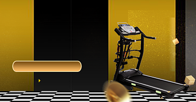 运动跑步机淘宝电商横版图背景