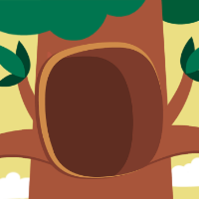 秘密树洞简约插画公众号次图背景