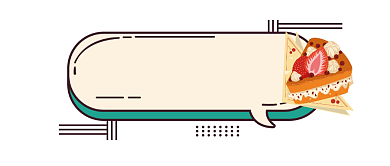 美食烘焙指南简约插画公众号logo背景