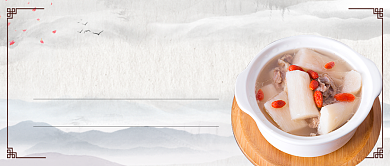 中国风复古膳食养生新媒体配图背景