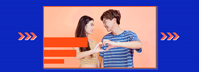 情人节男装情侣装服装海报banner背景