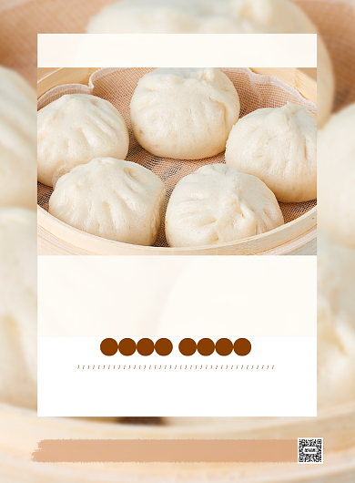 中国传统美食包子小吃餐饮印刷海报背景