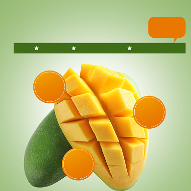 生鲜水果吃货节日芒果电商主图背景