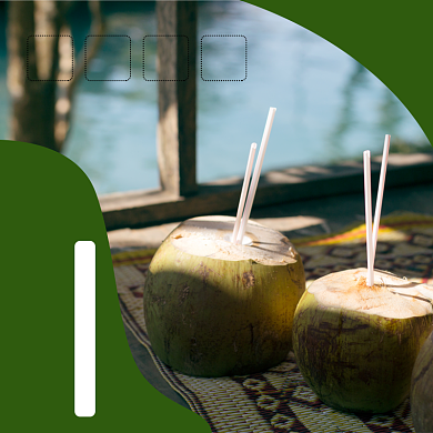 天然椰汁水果食品淘宝主图直通车模板背景