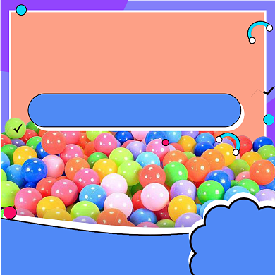 儿童玩具海洋球直通车主图背景