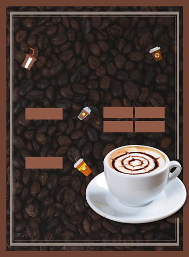 咖啡店招商加盟宣传印刷海报背景
