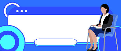 人力资源日蓝色卡通公众号首图背景