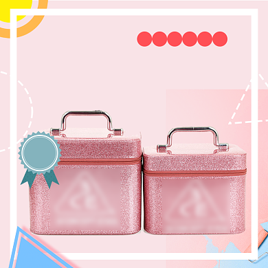 简约文艺清新化妆包笔袋文具收纳包主图背景