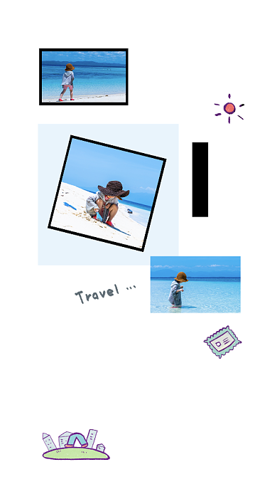 文艺小清新旅游出行记录竖版配图背景