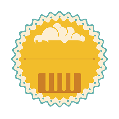 啤酒黄色简约复古风标签不干胶背景