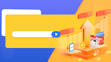 简约撞色理财投资广告banner背景