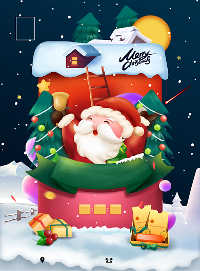 约惠圣诞老人平安夜圣诞节促销海报背景