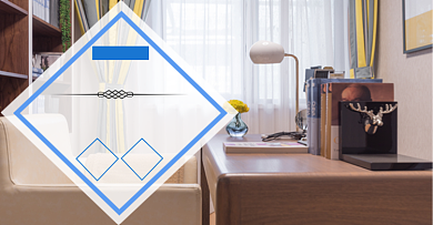 全屋定制简约风窗帘电商海报背景