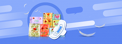 电商淘宝卫生巾海报促销模板背景