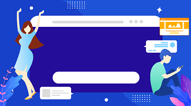 职场技能扁平插画广告banner背景