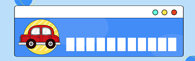 临时停靠蓝色简约插画挪车停车卡背景