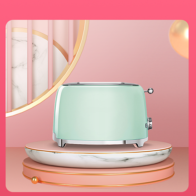 元旦新年浅粉色小清新少女风家用小电器主图背景