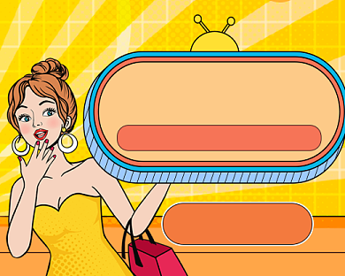 波普风十月惊喜福利小程序封面背景