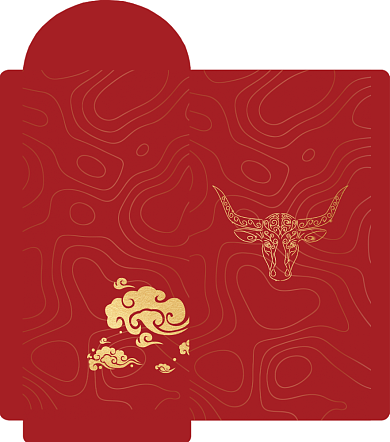 牛年春节红色谨贺新年红包背景