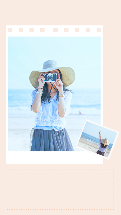 海边清新拍照攻略文章配图背景