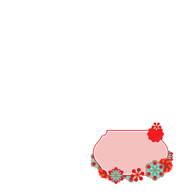 红色花朵植物店长推荐主图图标背景