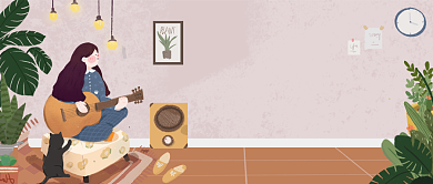 早上好加油清新插画公众号首图背景