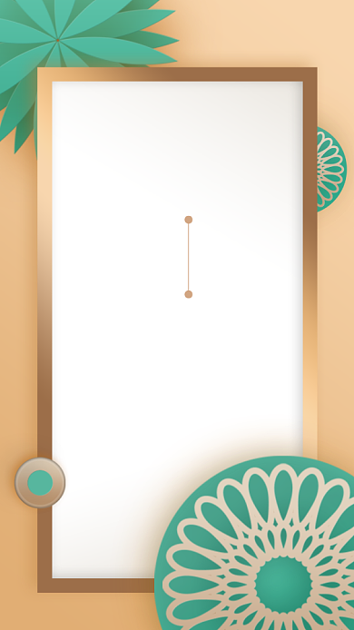 年会邀请函剪纸风手机海报背景