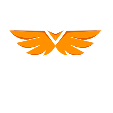 橙色教育翅膀梦想logo背景