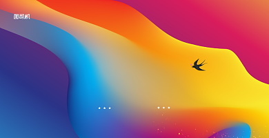 你好2021炫彩流体渐变展板背景