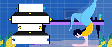 蓝色卡通在线直播健身公众号首图背景