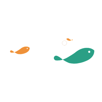 简约风大鱼餐饮logo背景