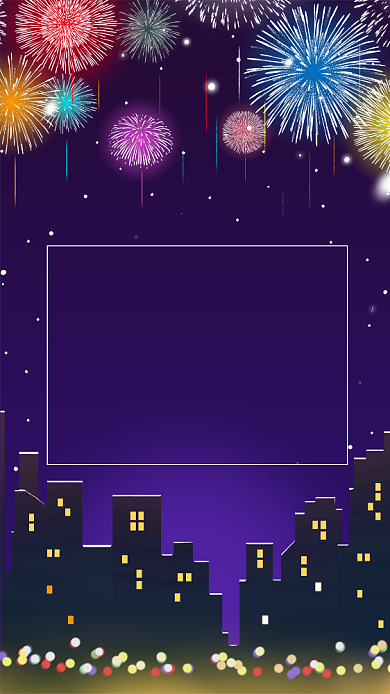 深蓝色卡通元旦快乐文章配图背景