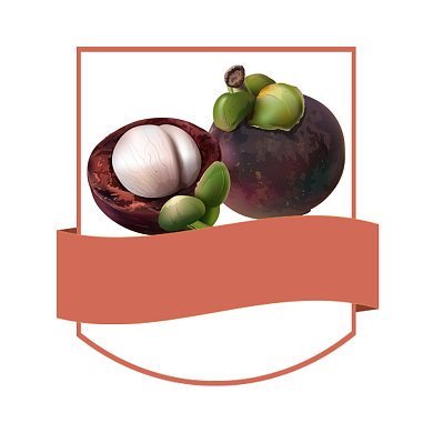 山竹红色简约蔬果包装标签不干胶背景